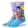 Stance Ed, Edd n Eddy crew socks in purple and blue with character graphics