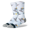 Stance Later Gator crew socks in light blue with alligator graphics