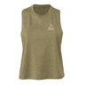 Triangle Lighthouse crop tank in olive with natural Blueline logo