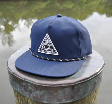 Navy Triangle Lighthouse Excursion Rope Hat with Blueline Surf & Paddle logo patch