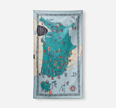 Ultralight Towel: National Parks and Monuments Map