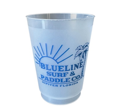 Blueline Rectangle Palm Tree Plastic Cup