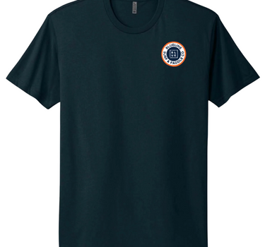 Vintage Circle Auburn T-Shirt in Midnight Blue, view 2