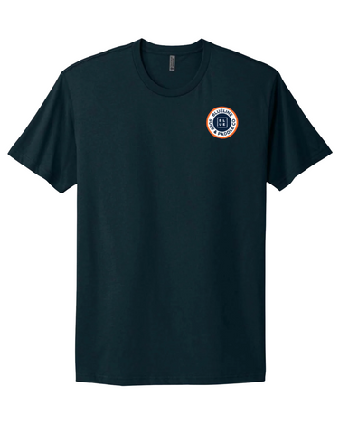 Vintage Circle Auburn T-Shirt in Midnight Blue, view 2