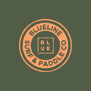 Vintage Blueline Logo in Orange