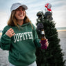 Women's Jupiter Florida Hoodie in Heather Forest from Blueline Surf & Paddle Co.