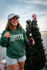 Women's Jupiter Florida Hoodie in Heather Forest from Blueline Surf & Paddle Co.