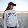 Women's Jupiter Florida Hoodie in White Heather from Blueline Surf & Paddle Co.