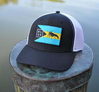 Bahamas Lobster UV Lite Hat Black/White