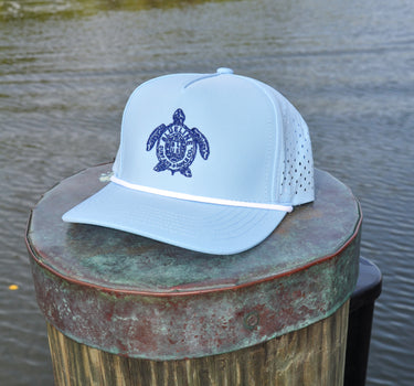 Youth turtle hat sky blue coastal kids hat with turtle graphic from surf shop in Jupiter Florida