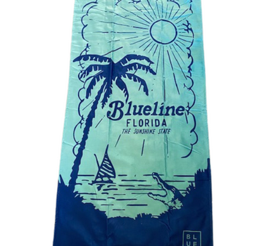 Blueline Sunshine State Beach Towel – Navy / Aqua
